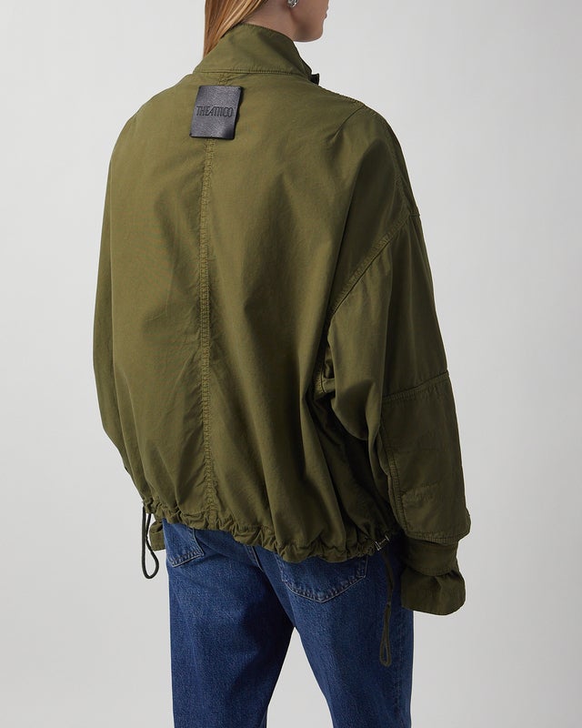 The Attico Jacket Bomber Canvas Military green IT 44 (EUR 40)