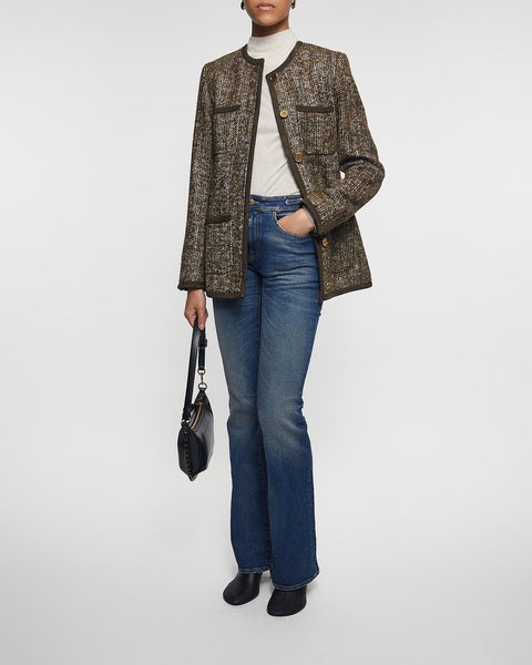 Jacket Journey Long Boxy Tweed Brown 2