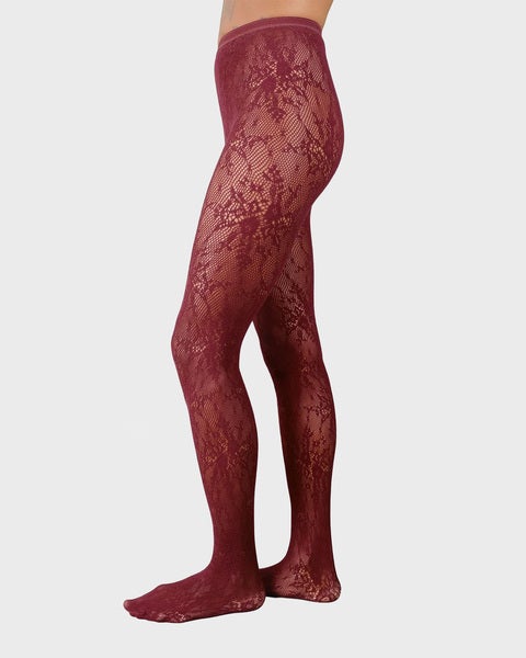 Tights Rosa Lace Bordeaux 1