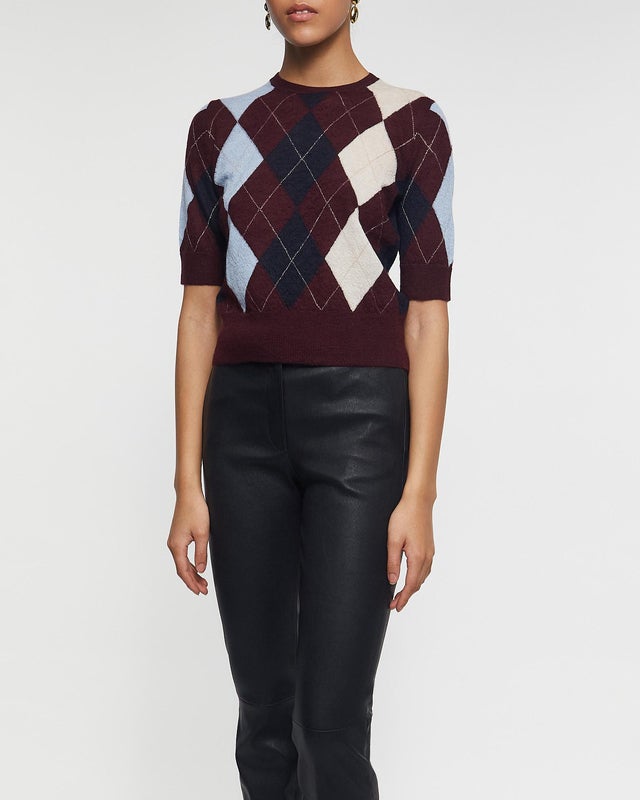 KHAITE Top Anders Burgundy S