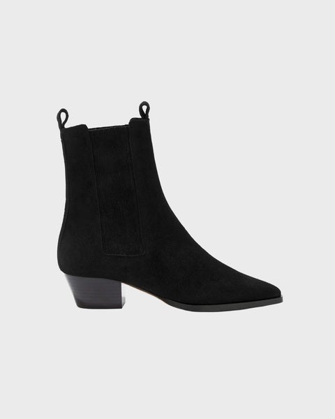 Ankle Boots Agata Cow Suede Leather Black 1