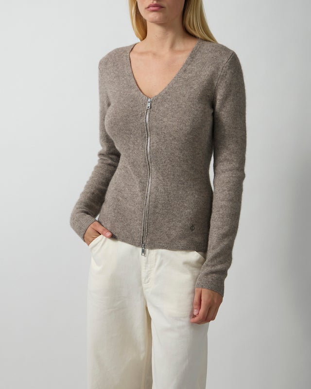 Samsøe Samsøe Cardigan Sanelo Zip 15722 Grey Melange M