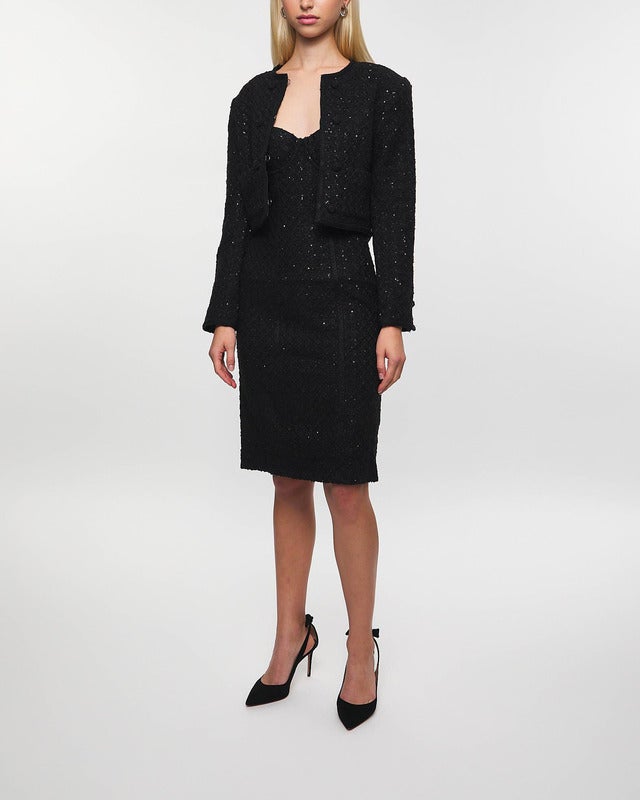 ROTATE Birger Christensen Jacket Boucle Crop Black 40