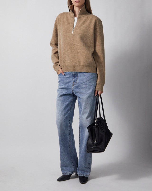 RÓHE Polo Zipped mouliné Camel 38