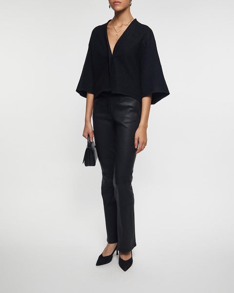 Cardigan Short Wool Black 2
