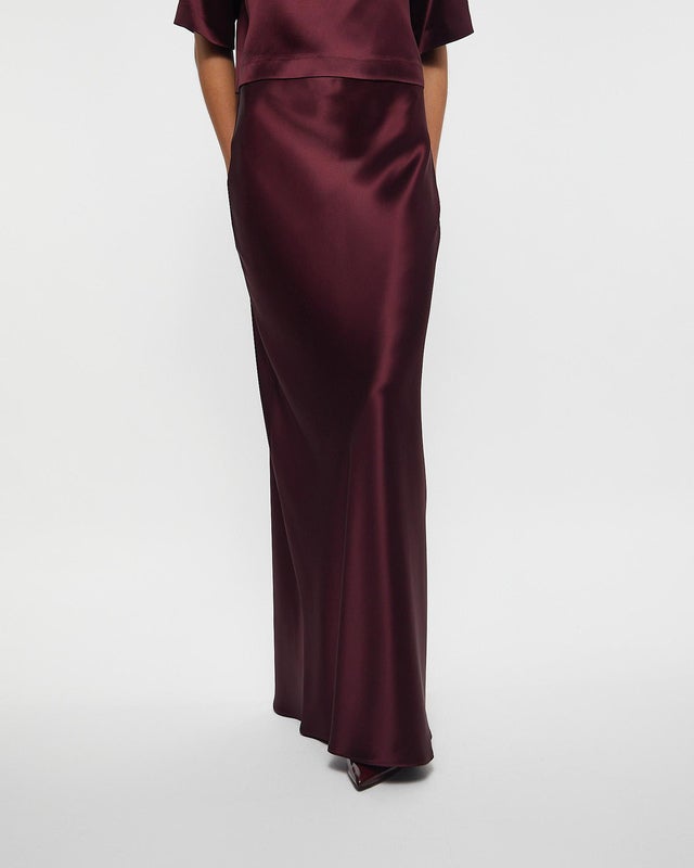 Wakakuu Icons Skirt Cielo Satin Burgundy S