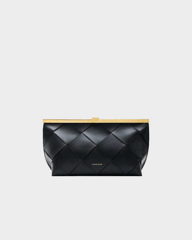Anine Bing Clutch Anine Braided Leather Black ONESIZE