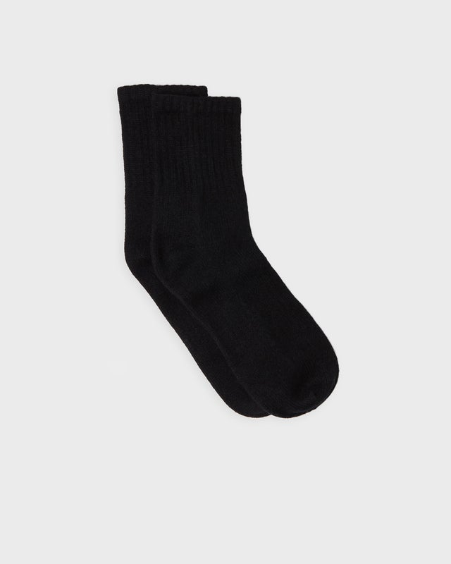 KUJTEN Socks Solid Cashmere Black ONESIZE