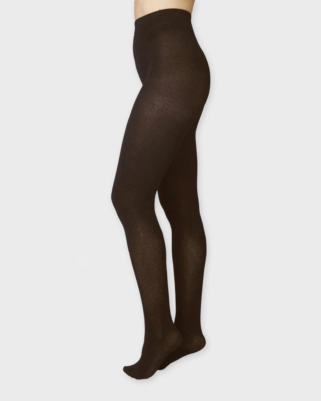 Swedish Stockings Tights Alice Cashemere Dark brown M