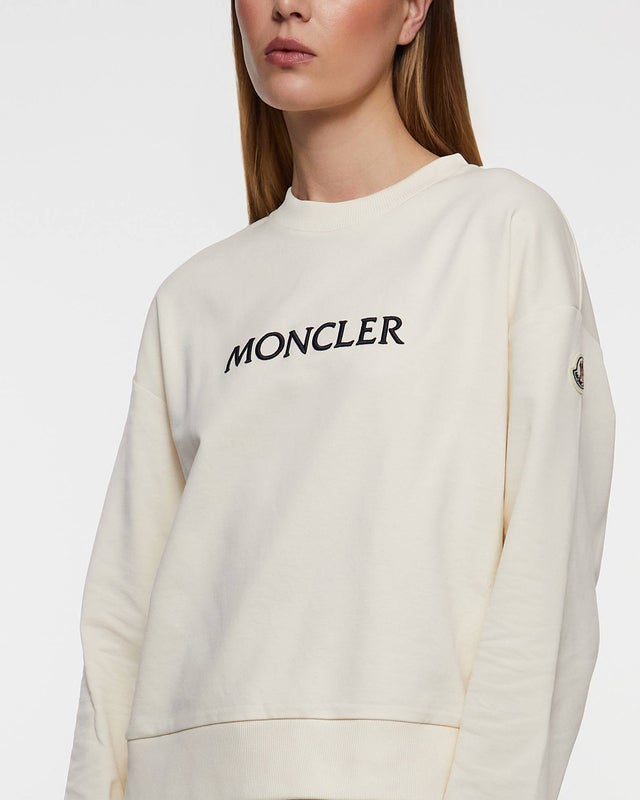 Moncler Sweatshirt Moncler Logo Cotton White M