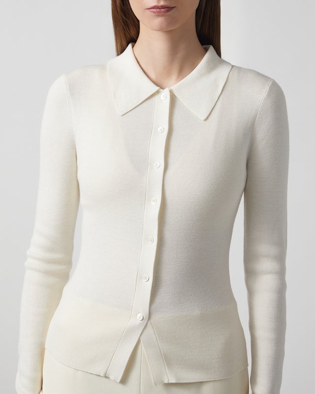 Almada Label  Cardigan Lili Rib Cashmere Cream L