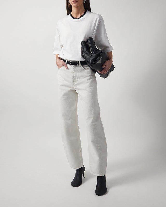 AGOLDE Jeans Luna Pieced H/R CRV Taper Chalk 30