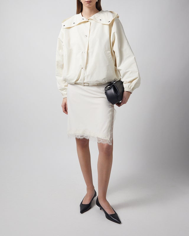 RÓHE Jacket Volume Silk-Blend Cream XS