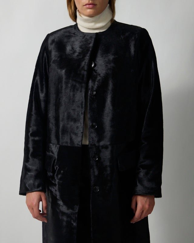 Almada Coat Gemma Pony Black S
