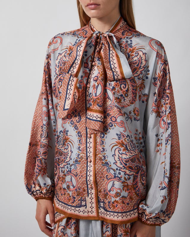 Zimmermann Blouse Aster Tie Neck 2 (M-L)