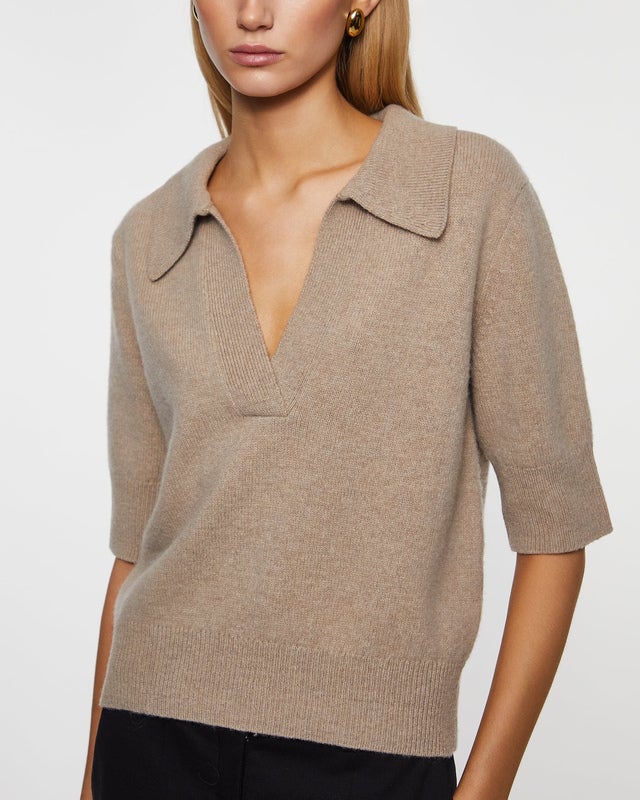 Wakakuu Icons Top Lisabon Wool Cashmere Sand S