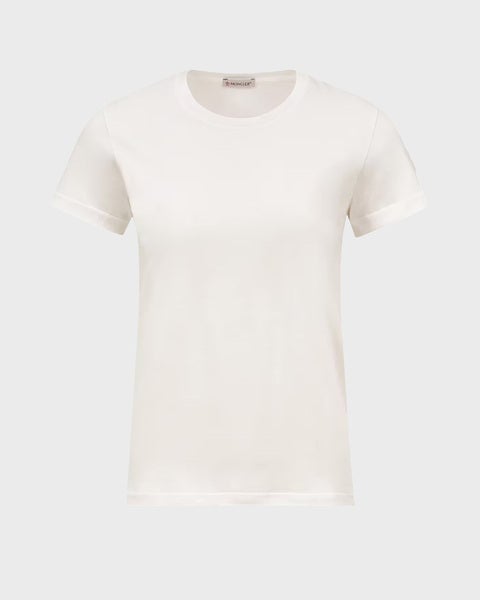 T-shirt Logo Patch Cotton Jersey Natural 1