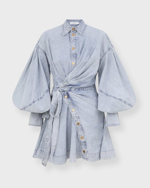 Dress Rebellion Denim Wrap Mini Light blue 1
