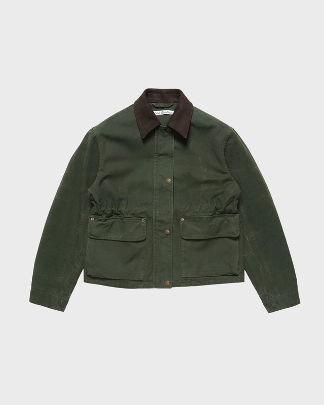 Acne Studios Jacket Washed Canvas Blouson Dark Green 38