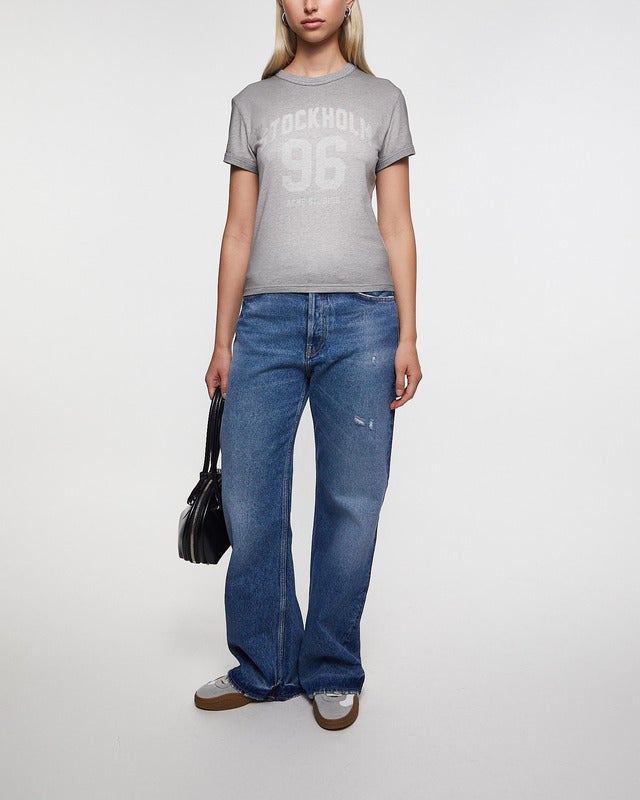 Acne Studios T-Shirt Logo Washed Stockholm 96  Grey M