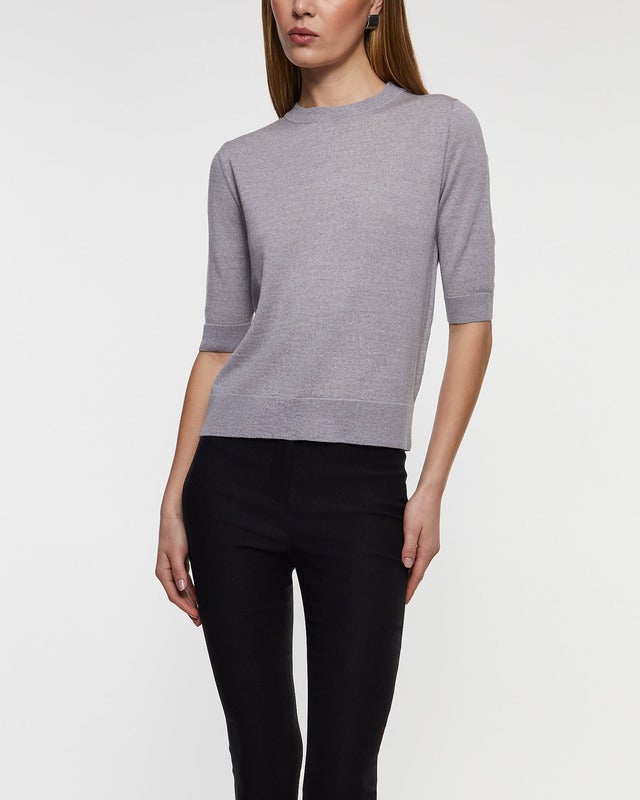 Wakakuu Icons T-Shirt London Merino Wool Ljusgrå M