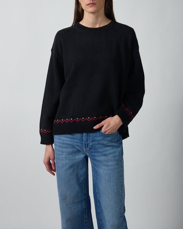 Found Sweater Crest Black L