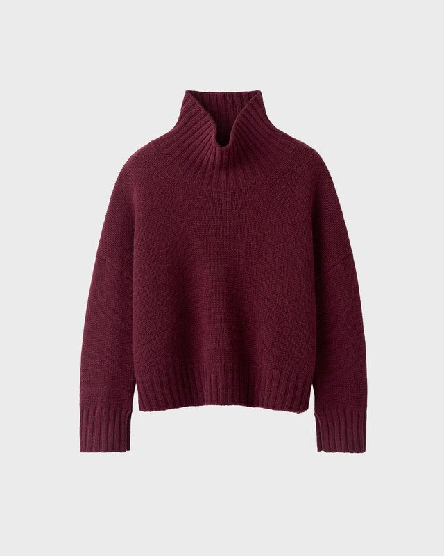 Soft Goat Turtleneck Girlfriend Bordeaux XS