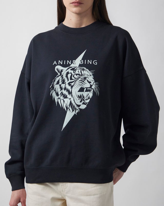 Anine Bing Sweatshirt Miles Tiger Black XS
