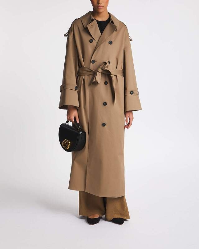 By Malene Birger Coat Alaya Trench Fossil 36