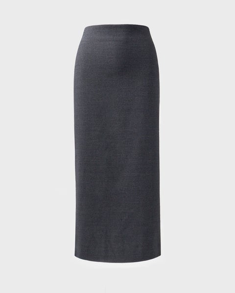 Skirt Wool Pencil Grey 1