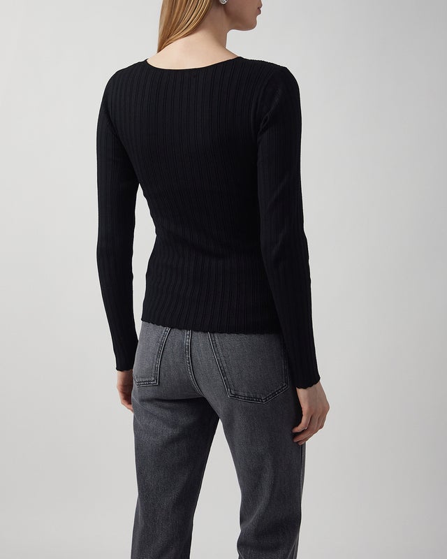 Andiata Top Polly Knit White L