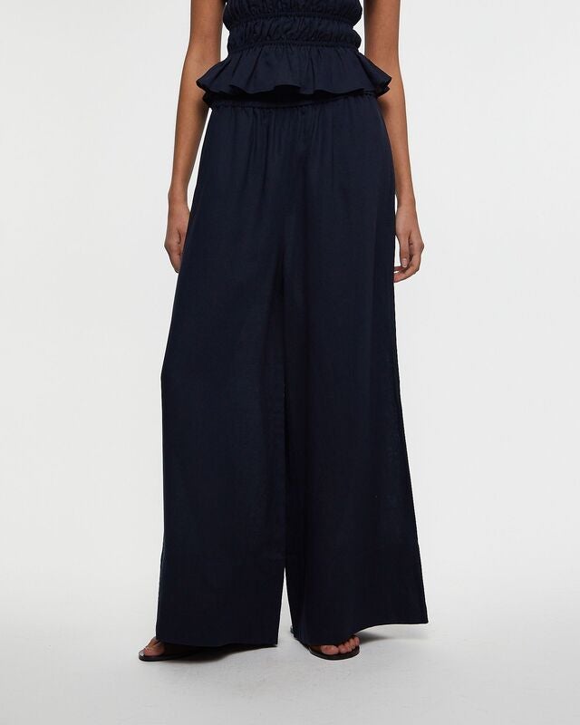 Wakakuu Icons Byxor Lincoln Linen  Navy XS