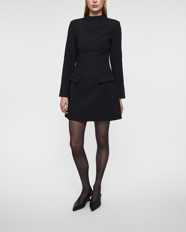 Malina Dress Leanna high neck mini Black 38