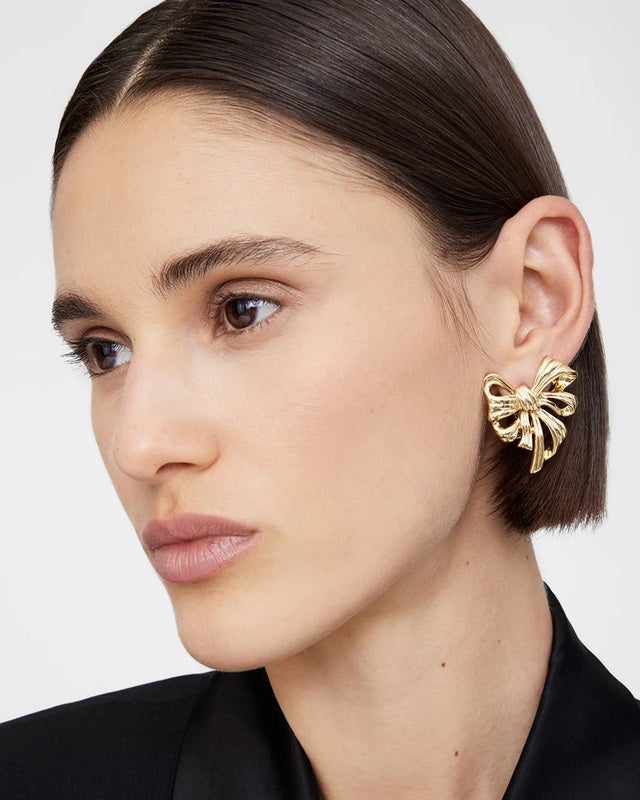 Anine Bing Earrings Bow Gold ONESIZE