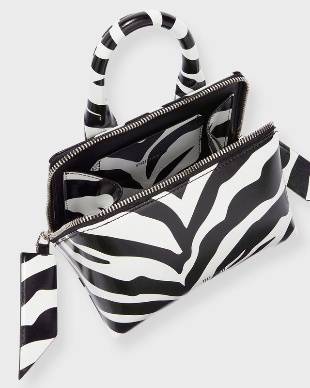 The Attico Bag Friday Top Handle Mini Vit/svart ONESIZE