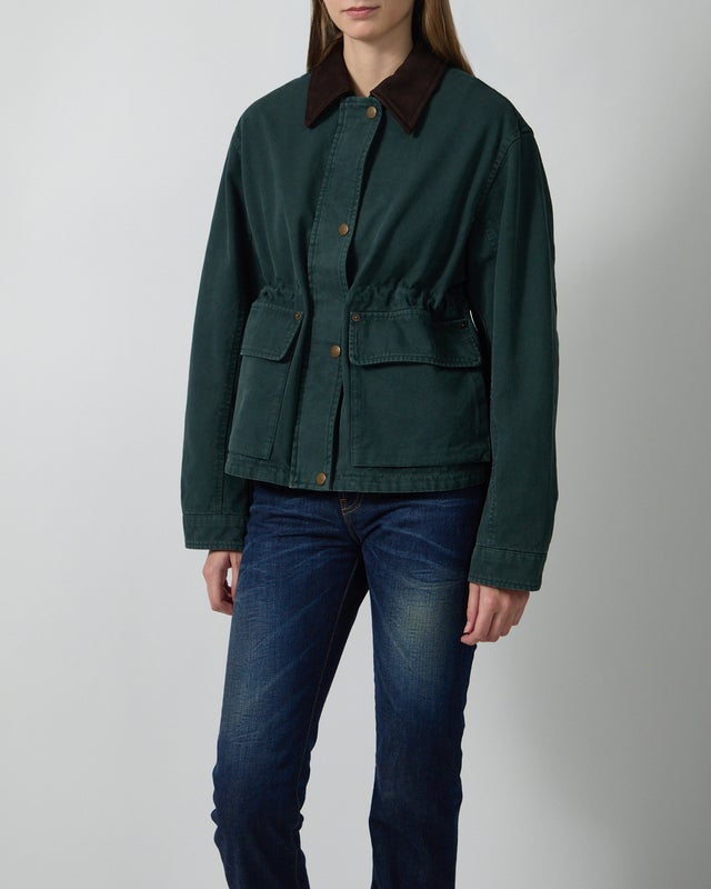 Acne Studios Jacket Washed Canvas Blouson Dark Green 38