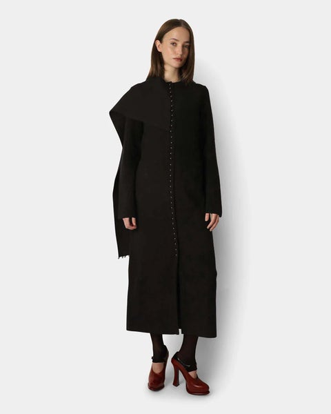 Cardigan Greda Maxi Shawl Black 2