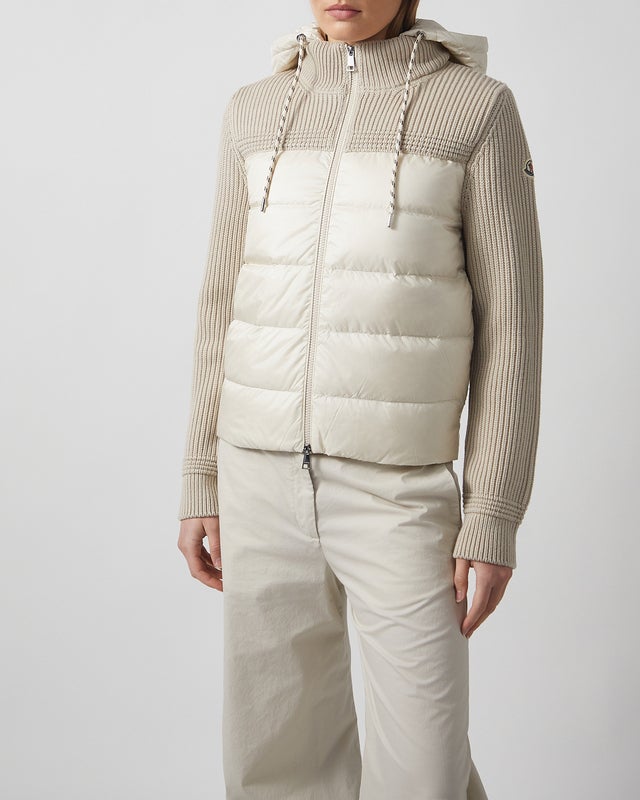 Moncler Cardigan Padded Quilt  Beige S