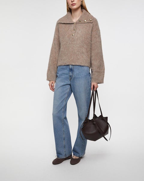 Sweater Yselle Alpaca Blend Taupe 2