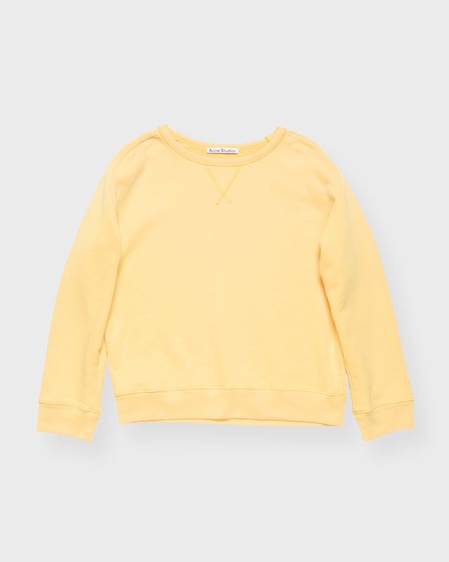 Acne Studios Sweatshirt Washed Logo Light yellow S-M