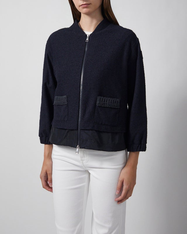 Moncler Cardigan Zip Up Navy M