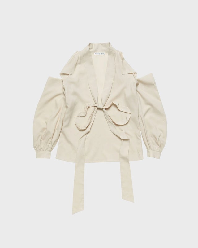 Acne Studios Blouse Cut-Out Bow Light beige 38