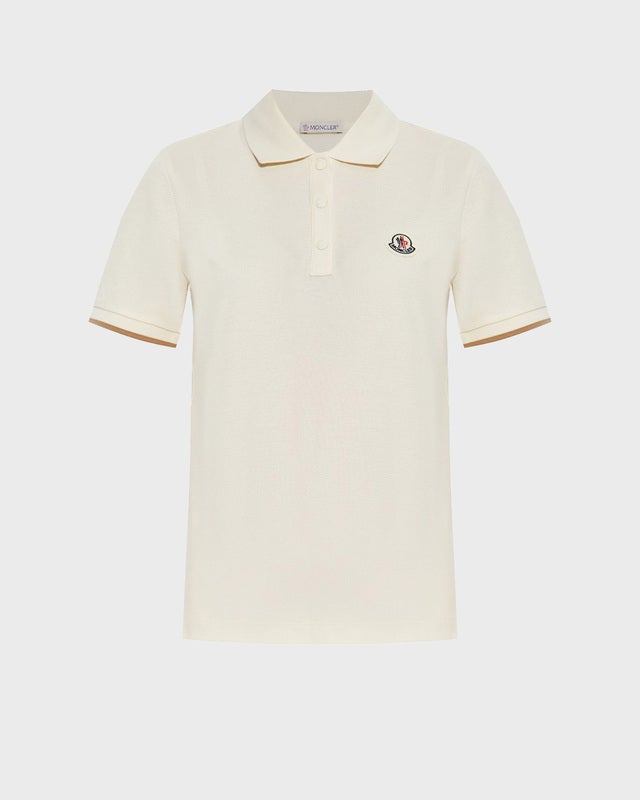 Moncler Top Polo Collar  Natural M