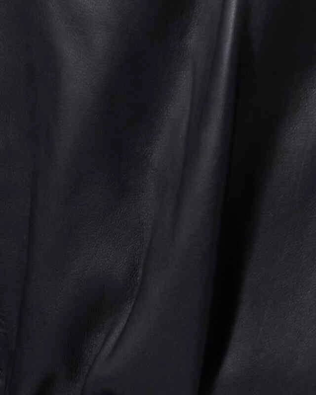 Wakakuu Icons Jacket Leather Funnel Neck Black L