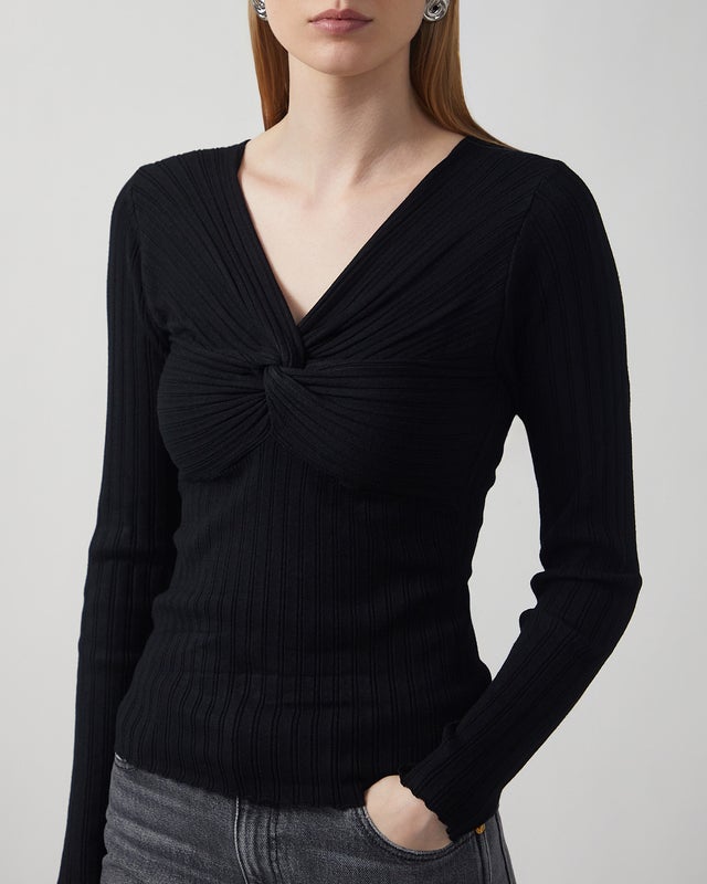 Andiata Top Polly Knit White L