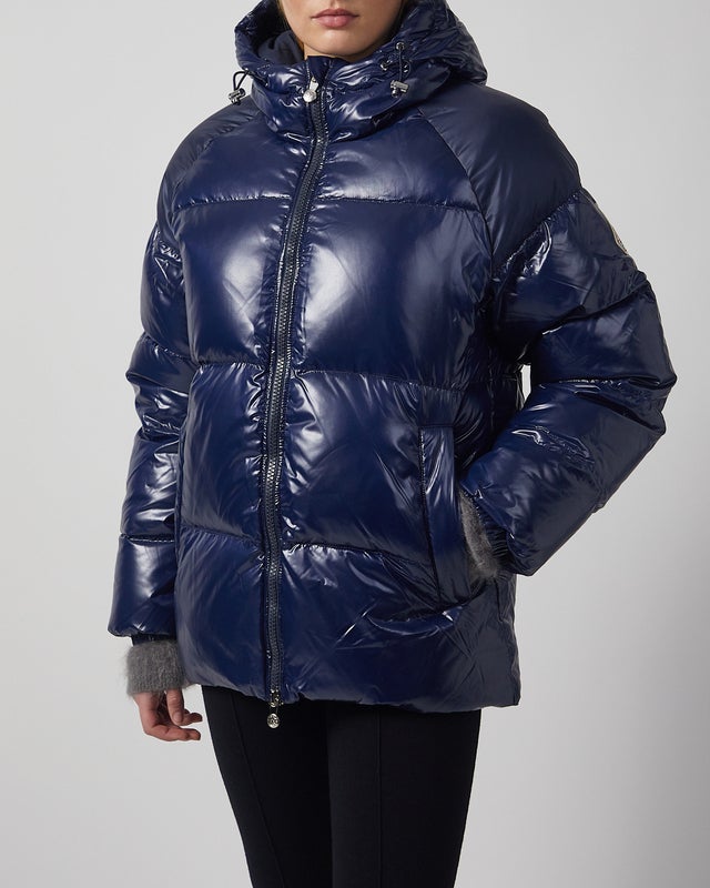 Pyrenex Jacket Unisex Sten Hooded Down Blue S