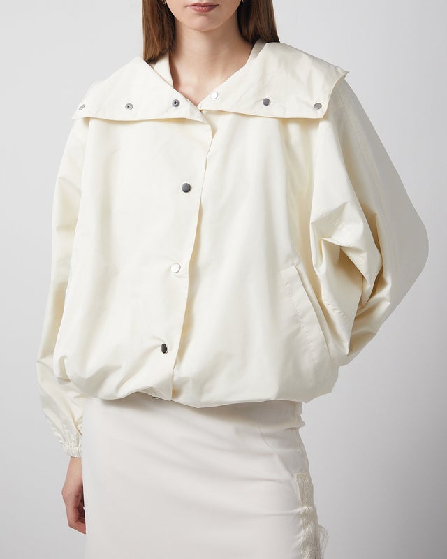 RÓHE Jacket Volume Silk-Blend Cream XS