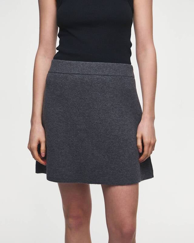 LISA YANG Skirt Clare Graphite Cashmere Grey 2 (M-L)