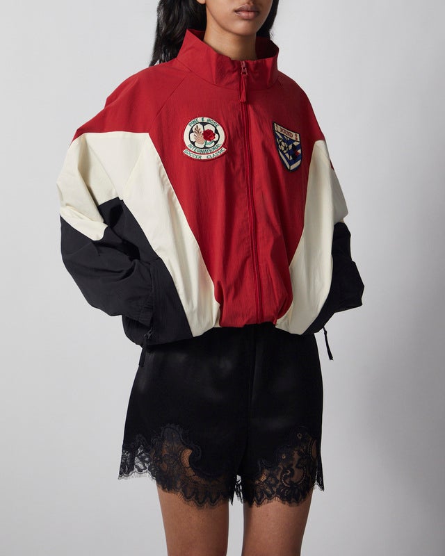 Found Jacket Pine and Rose Track Unisex Red/cream S
