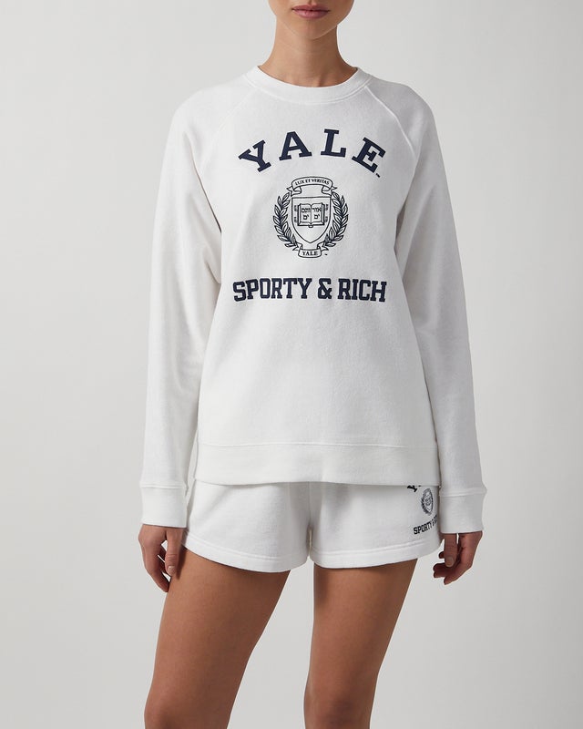 Sporty & Rich Sweatshirt Veritas Soft Crewneck White L